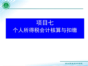 税务会计实务-个人所得税会计与扣缴.ppt