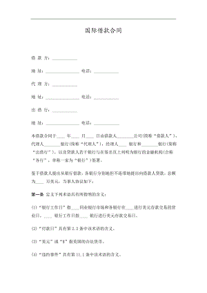 国际借款合同精选.doc