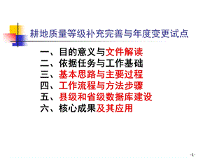 耕地质量等级补充完善培训.ppt