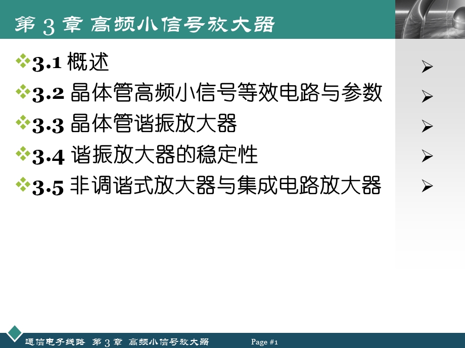 通信电子线路第03章高频小信号放大器.ppt_第1页