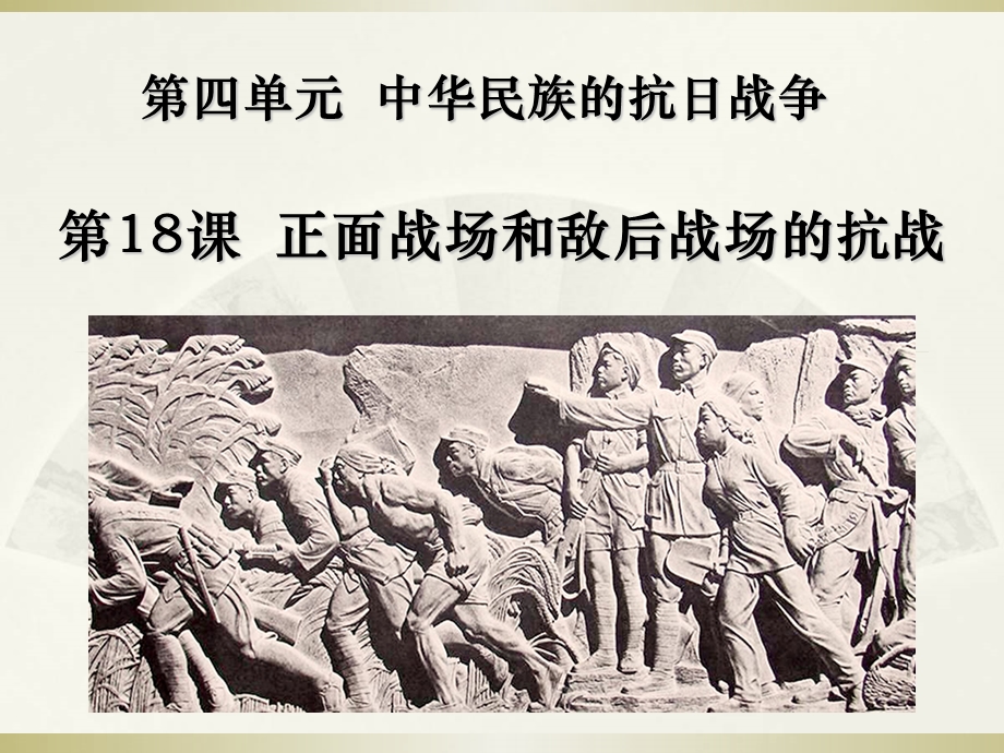 课件正面战场和敌后战场的抗.ppt_第1页