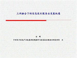 网融合下信息技术服务业发展机遇.ppt