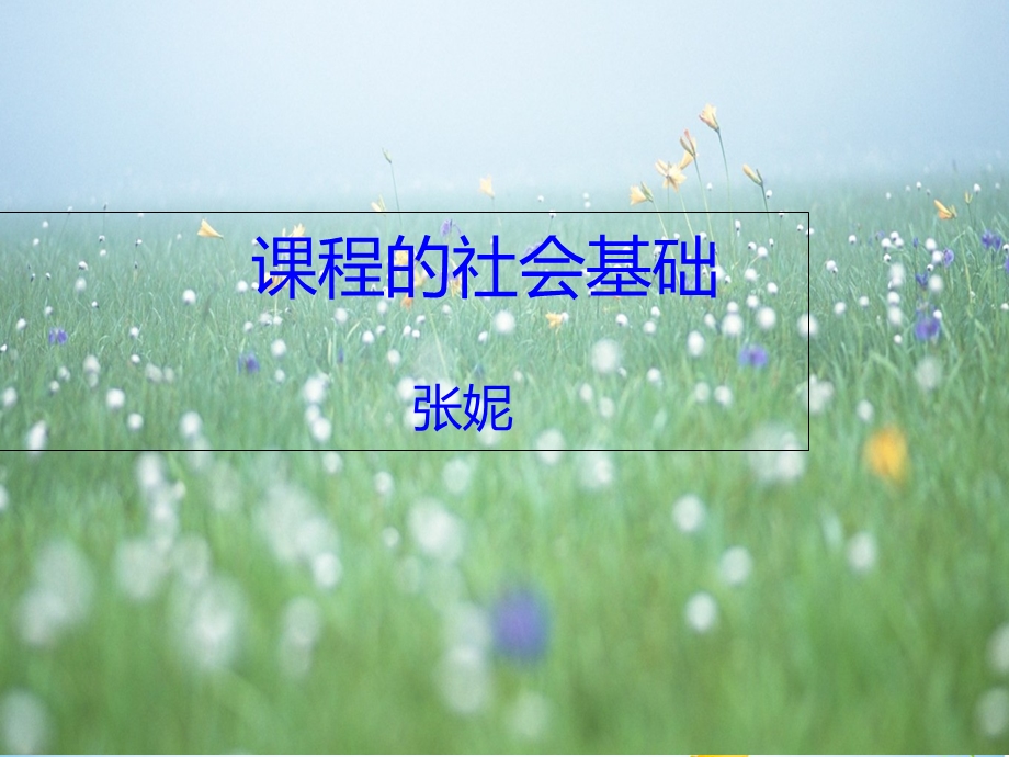 课程的社会基础.ppt_第1页