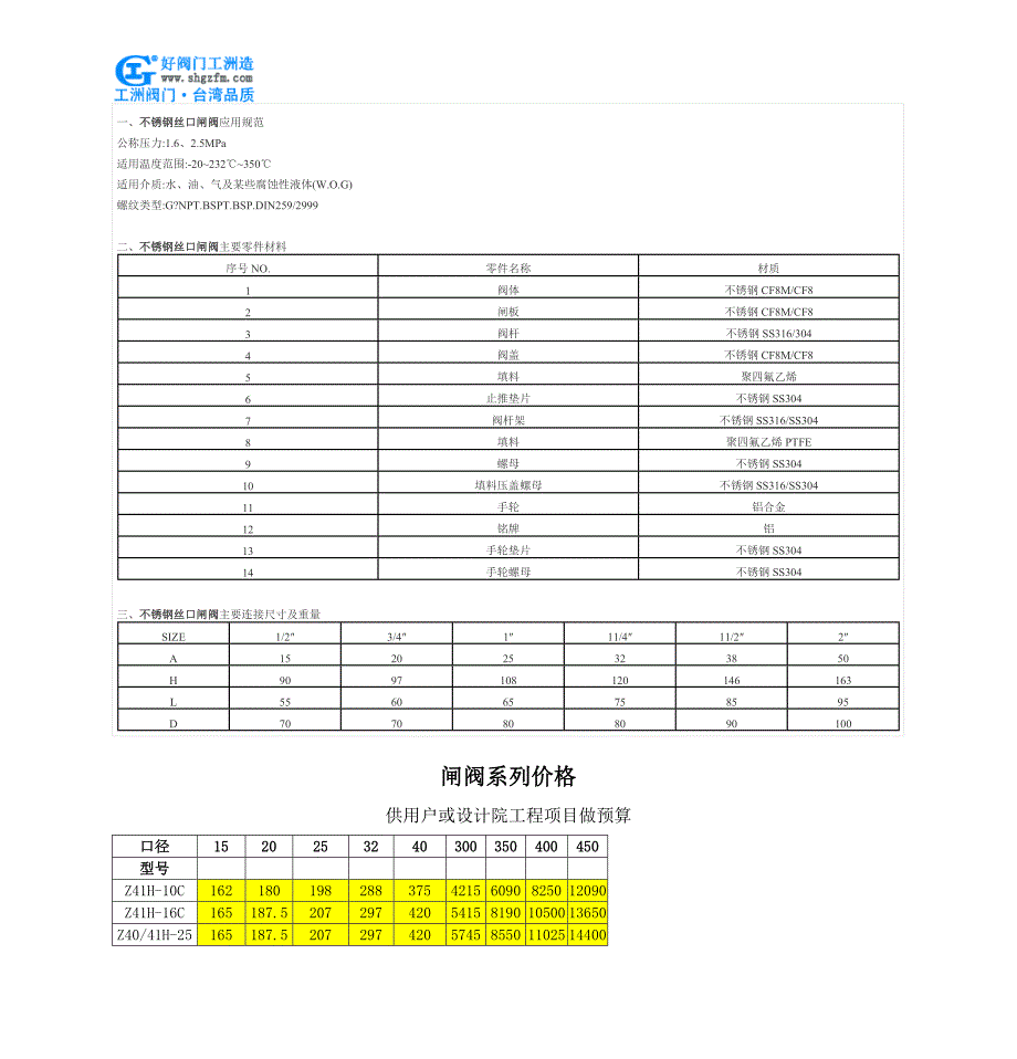 不锈钢丝口闸阀Z15W不锈钢丝口闸阀.doc_第2页