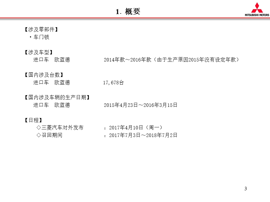 进口车型欧蓝德车门锁故障召回说明资料.ppt_第3页