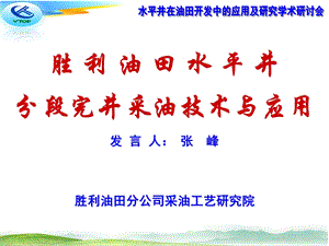 胜利油田水平井分段完井采油技术与应用.ppt