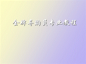 金牌导购员专业教程.ppt