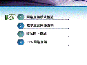 网络直销模式案例分析-海尔商城、戴尔直销、PPG.ppt