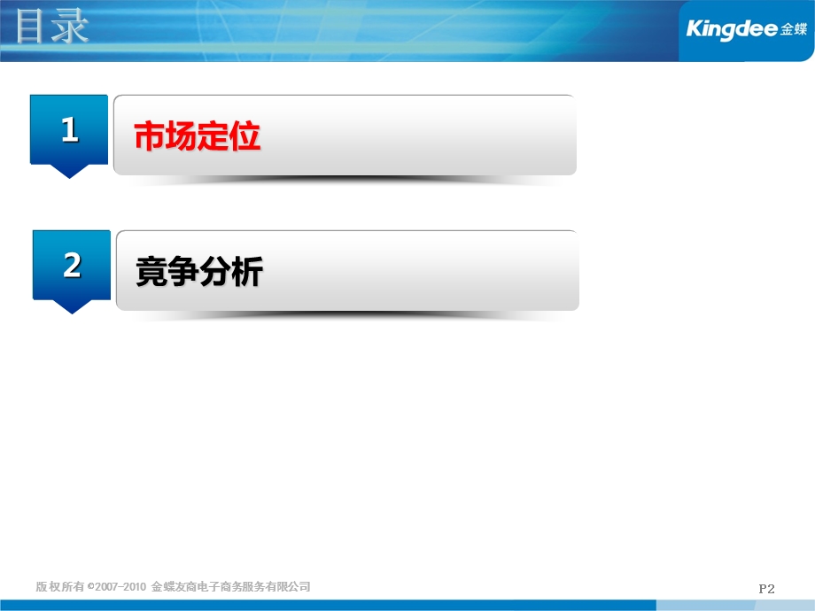 金蝶KIS财税系列V86产品市场定位竞争分析.ppt_第2页