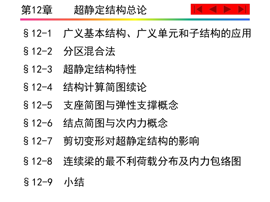 结构力学第12章超静定结构总论.ppt_第1页