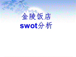 金陵饭店swot分析.ppt