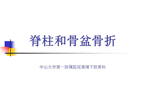 脊柱及骨盆骨折本科生讲义网络资料综合.ppt