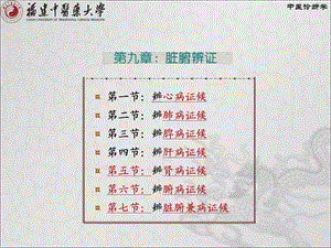 教学课件：第九章-脏腑辨证.ppt