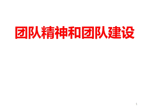 团队精神和团队建设.ppt