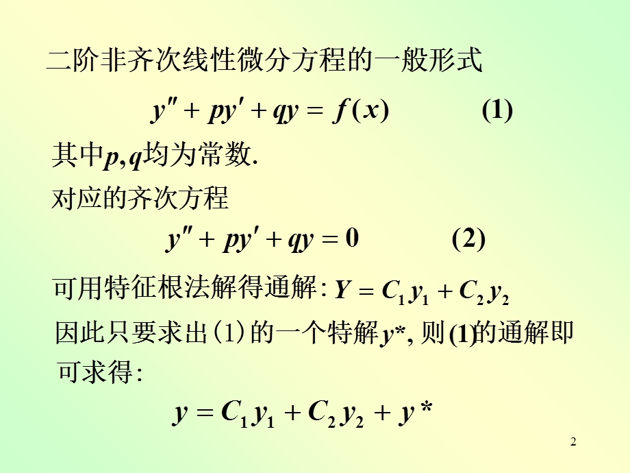 高数第十二章常系数非齐次线性微分方程.ppt_第2页