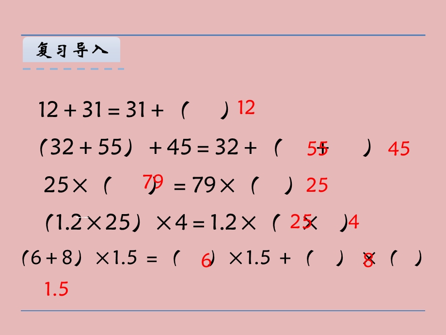 数学五年级上册 用字母表示运算定律 课件精讲.ppt_第3页