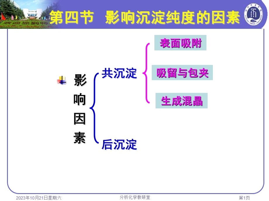 影响沉淀纯度的因素.ppt_第1页