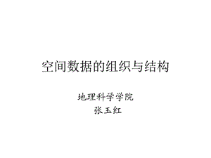 空间数据的组织与结构.ppt