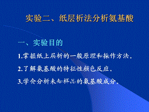 生物化学经典实验-纸层析法分析氨基酸.ppt