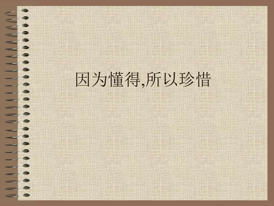 因为懂得所以珍惜.ppt_第1页