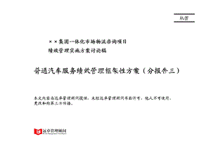 普通汽车服务绩效管理框架性方案(分报告三).ppt