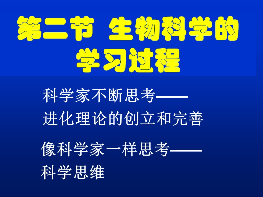 生物科学的学习过程江苏教育版高一生物.ppt_第1页