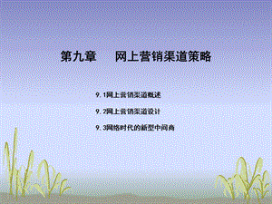 网络营销与策划09第九章-网上营销渠道策略.ppt