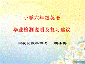 长沙市雨花区小学六年级英语毕业检测说明及复习建议.ppt