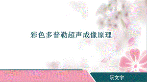 彩色多普勒超声成像原理.ppt