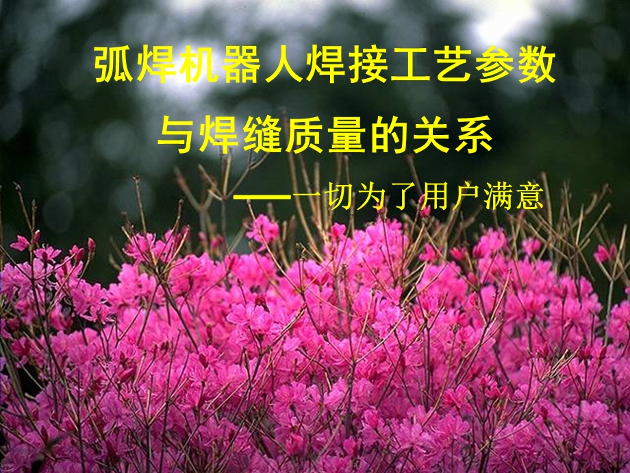 弧焊机器人焊接工艺参数与焊缝质量的关系.ppt_第1页