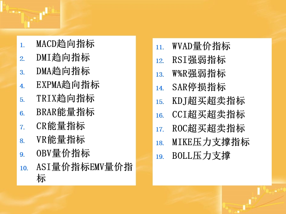 股票的各种技术的分析很全面是入门不可多得的教程.ppt_第1页