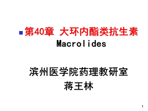 大环内酯类41氨基苷类.ppt