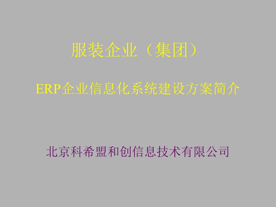 服装企业集团ERP企业信息化系统建设方案简介.ppt_第1页