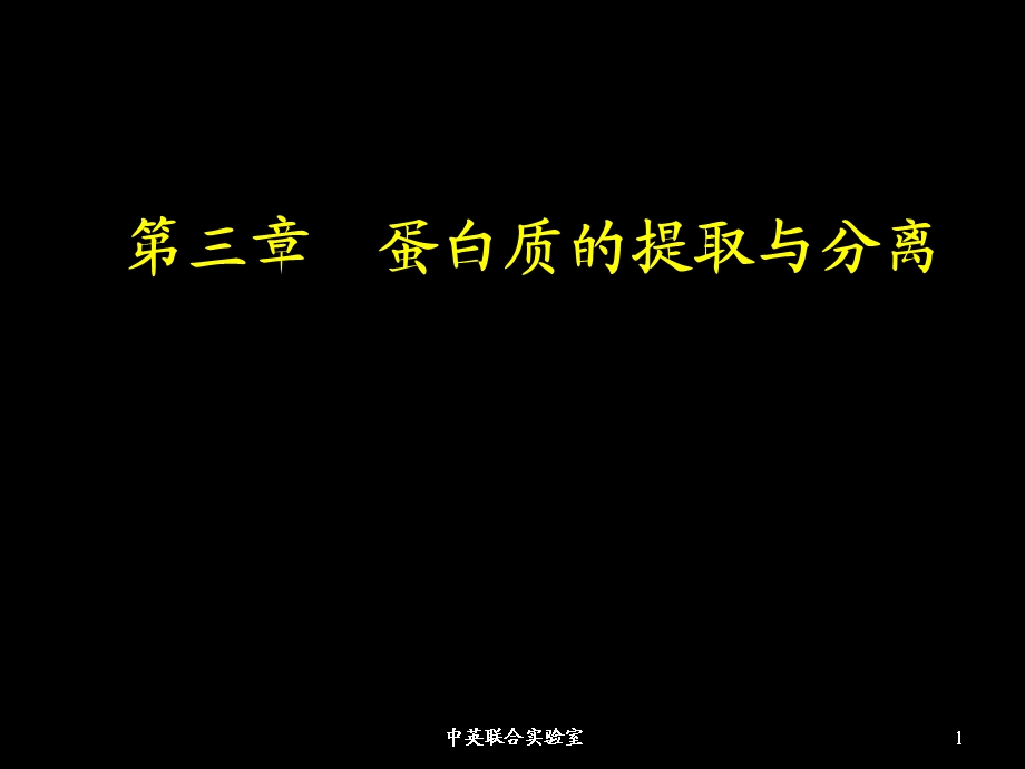 蛋白质的提取与分离分离.ppt_第1页