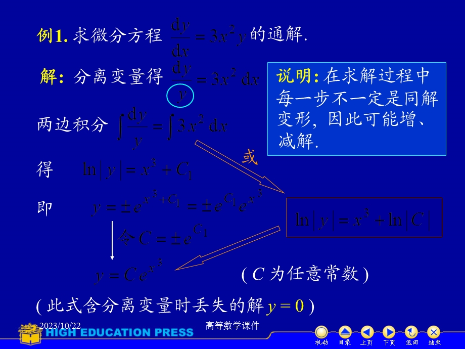 高等数学课件D122可分离变量的微分方程.ppt_第3页