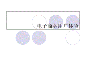 电子商务用户体验智晟科技.ppt