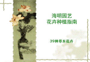 海明园艺-花卉种植指南.ppt