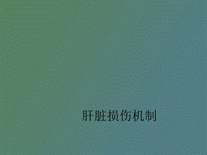 肝脏损伤机制.ppt