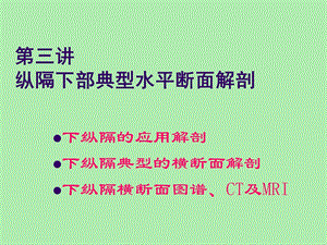 断面解剖纵膈.ppt