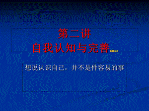 自我认知与完善.ppt