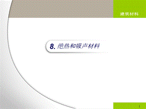 绝热吸声材料、木材、装饰材料.ppt