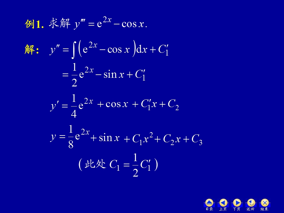 高数75可降阶高阶微分方程.ppt_第3页