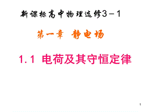 高二物理电荷及其守恒定律2使用.ppt