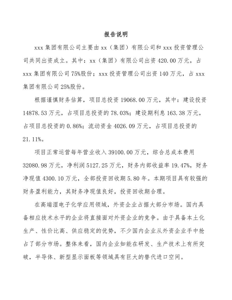 山西关于成立电子化学品公司可行性研究报告.docx_第2页