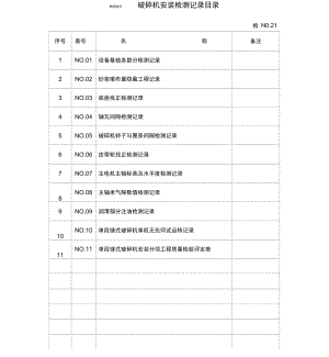 单锻锤式破碎机检测记录.docx