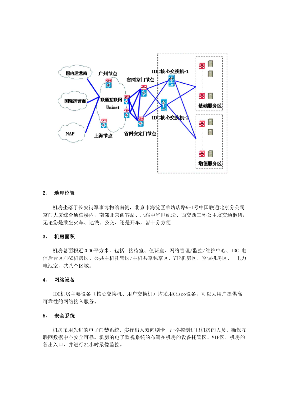 北京西站联通机房、北京3G网络核心机房、北京BGP多线机房.docx_第2页