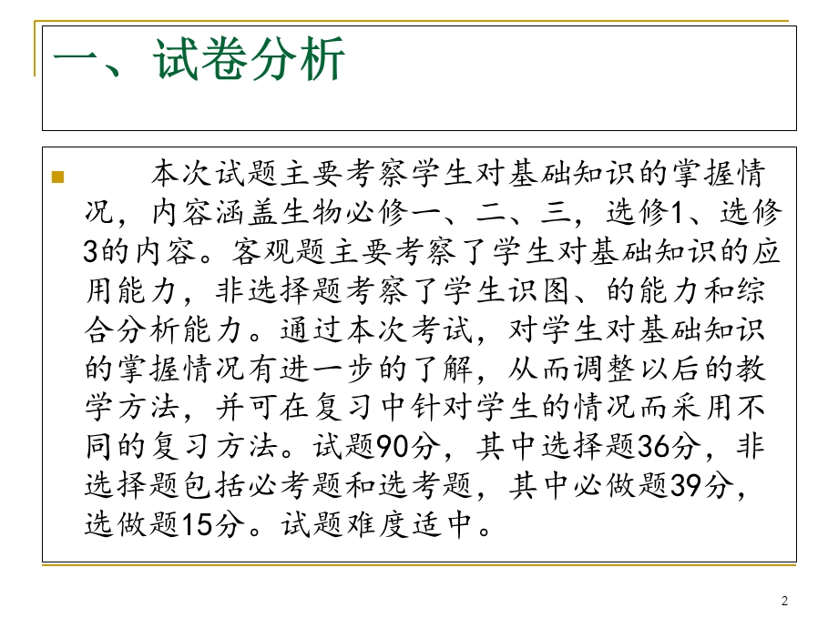 高三生物月考质量分析.ppt_第2页