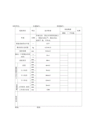 各仪器设备校验记录表.docx