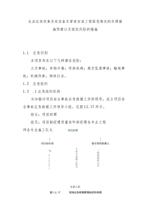 生活垃圾收集系统设备及管道安装工程紧急情况的处理措施预案以及抵抗风险的措施.docx