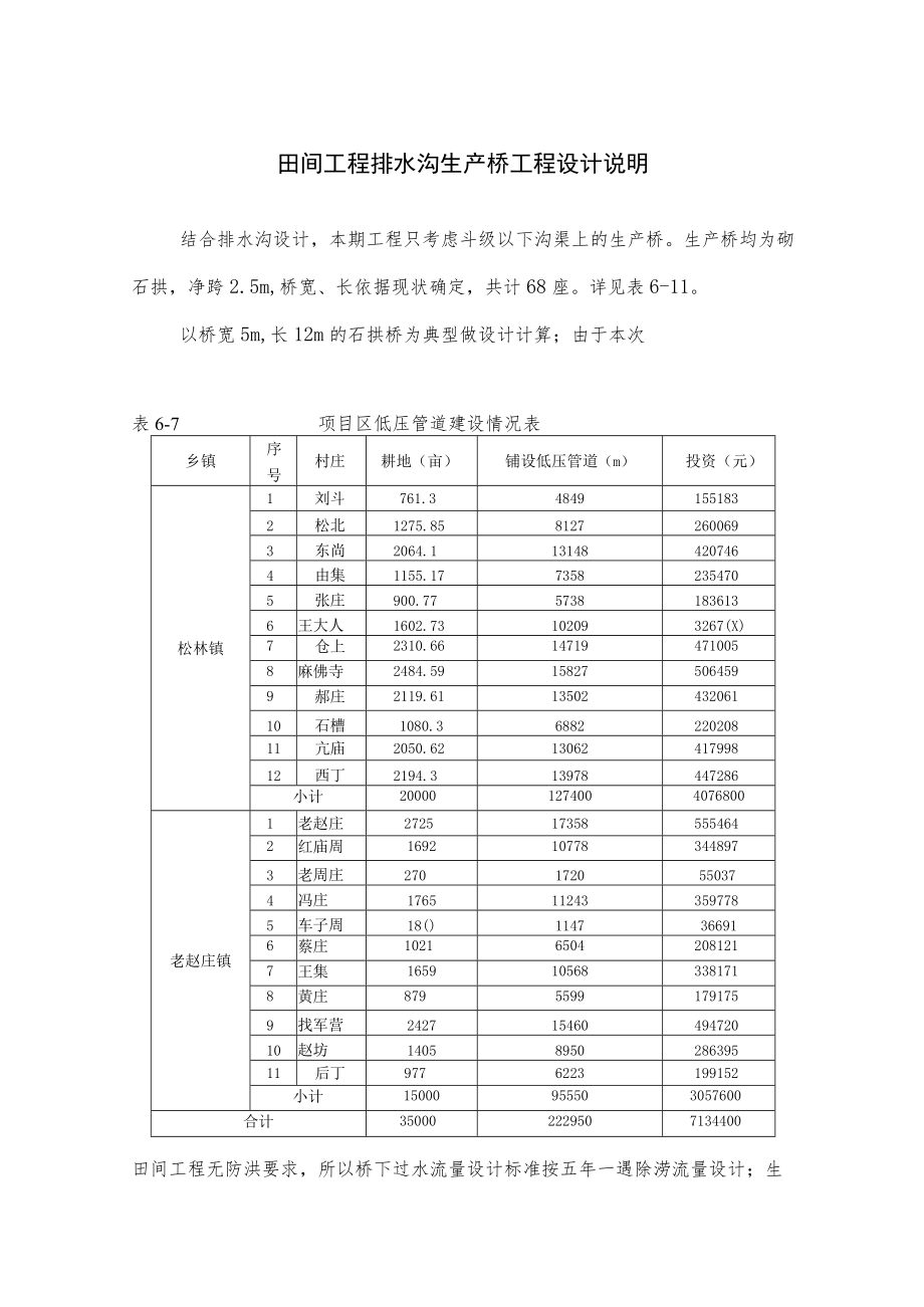 田间工程排水沟生产桥工程设计说明.docx_第1页